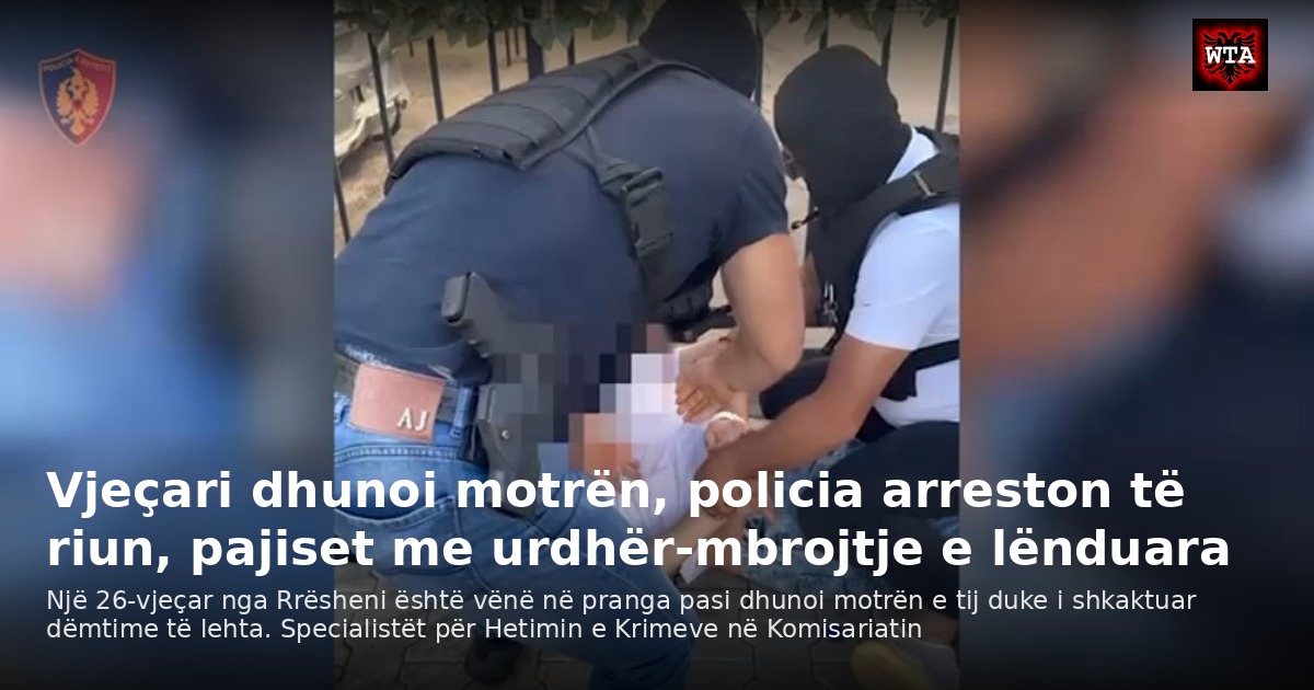 Vjeçari dhunoi motrën, policia arreston të riun, pajiset me urdhër-mbrojtje e lënduara