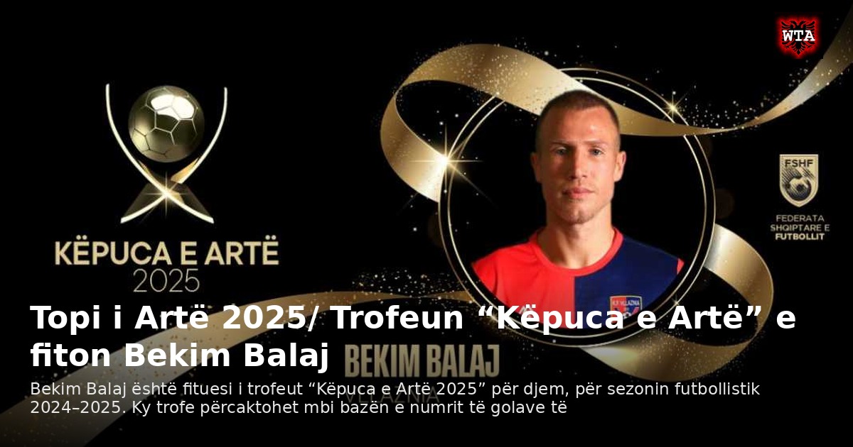 Topi i Artë 2025/ Trofeun “Këpuca e Artë” e fiton Bekim Balaj