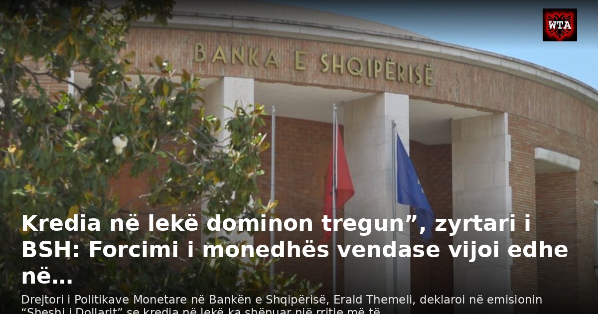 Kredia në lekë dominon tregun”, zyrtari i BSH: Forcimi i monedhës vendase vijoi edhe në…
