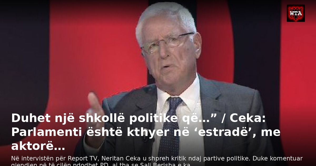 Duhet një shkollë politike që…” / Ceka: Parlamenti është kthyer në ‘estradë’, me aktorë…