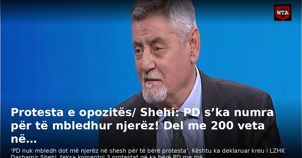 Protesta e opozitës/ Shehi: PD s’ka numra për të mbledhur njerëz! Del me 200 veta në…