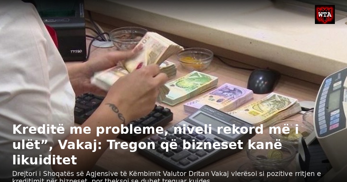 Kreditë me probleme, niveli rekord më i ulët”, Vakaj: Tregon që bizneset kanë likuiditet