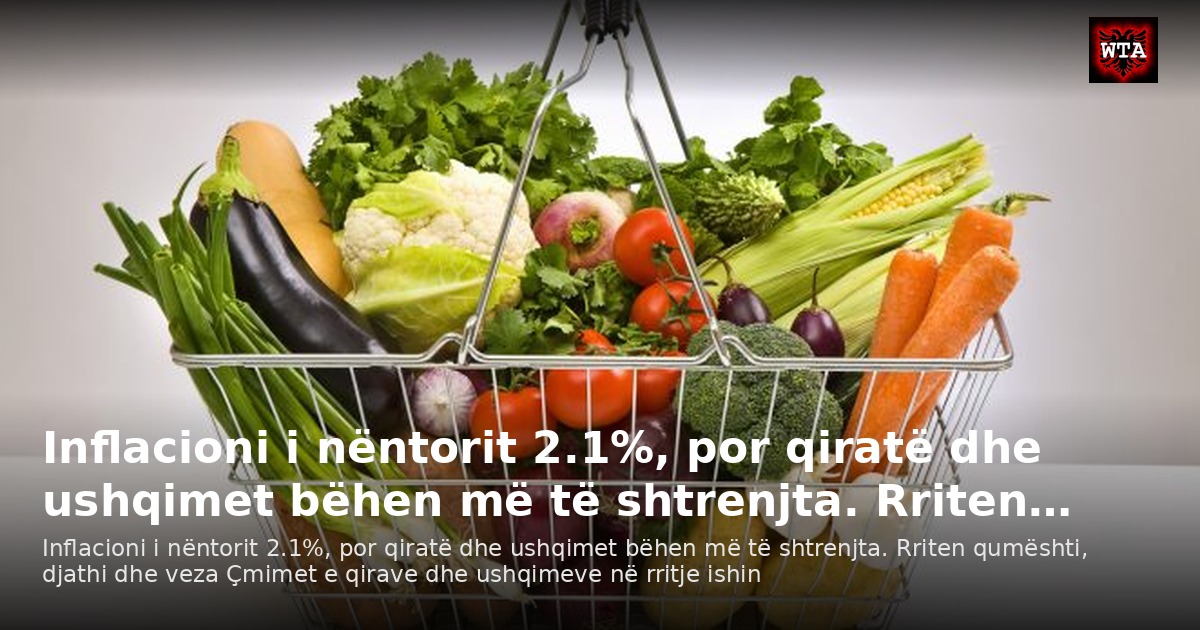 Inflacioni i nëntorit 2.1%, por qiratë dhe ushqimet bëhen më të shtrenjta. Rriten…