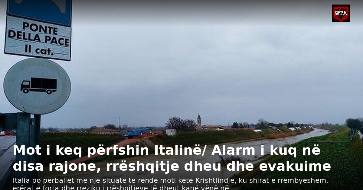 Mot i keq përfshin Italinë/ Alarm i kuq në disa rajone, rrëshqitje dheu dhe evakuime