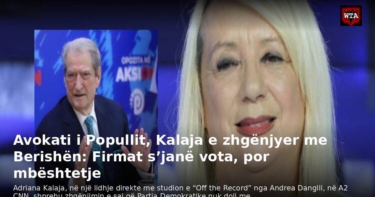 Avokati i Popullit, Kalaja e zhgënjyer me Berishën: Firmat s’janë vota, por mbështetje