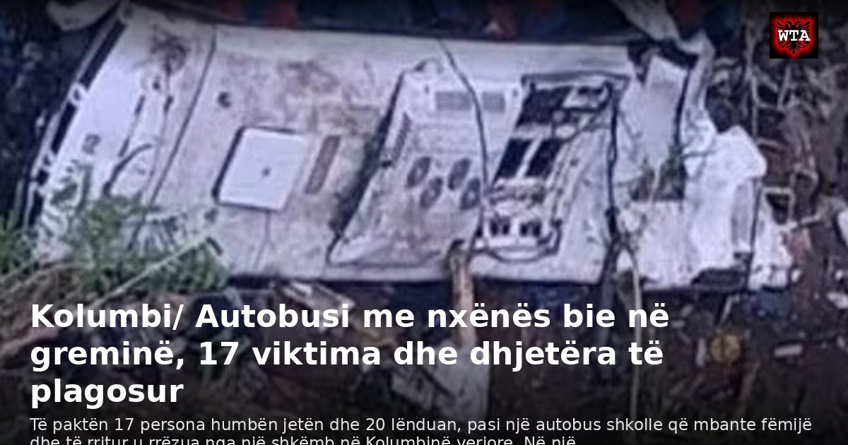 Kolumbi/ Autobusi me nxënës bie në greminë, 17 viktima dhe dhjetëra të plagosur