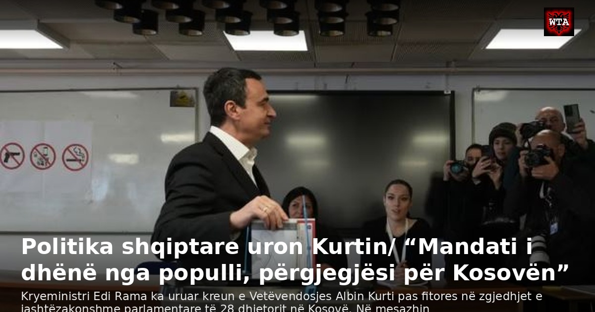 Politika shqiptare uron Kurtin/ “Mandati i dhënë nga populli, përgjegjësi për Kosovën”