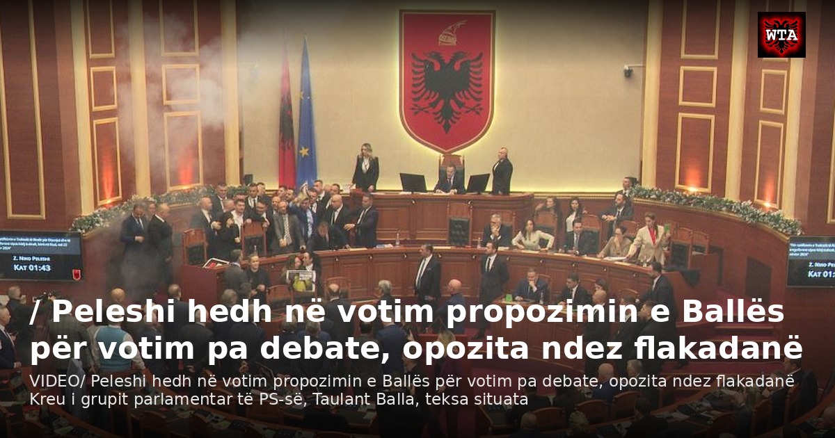 / Peleshi hedh në votim propozimin e Ballës për votim pa debate, opozita ndez flakadanë