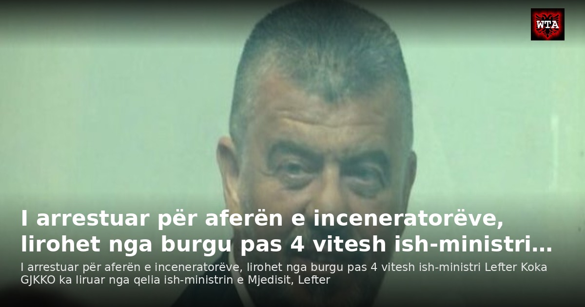 I arrestuar për aferën e inceneratorëve, lirohet nga burgu pas 4 vitesh ish-ministri…