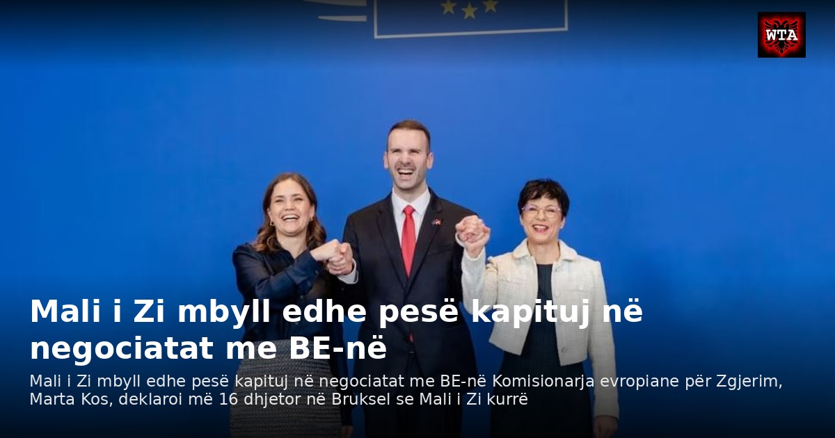 Mali i Zi mbyll edhe pesë kapituj në negociatat me BE-në