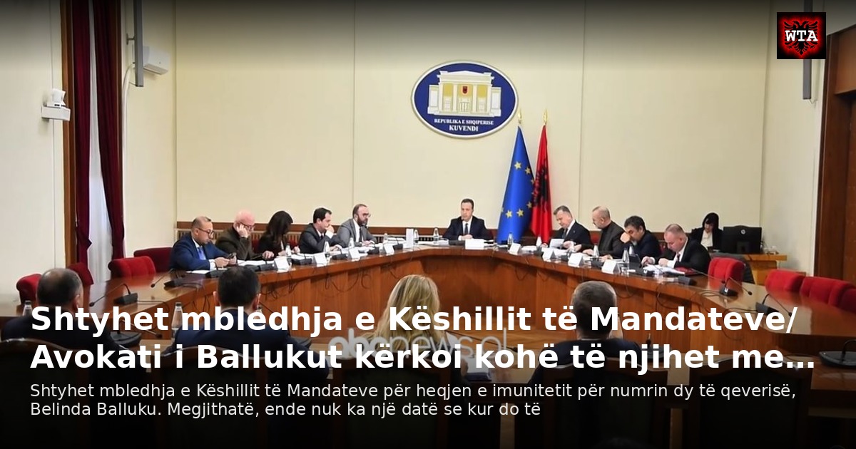 Shtyhet mbledhja e Këshillit të Mandateve/ Avokati i Ballukut kërkoi kohë të njihet me…