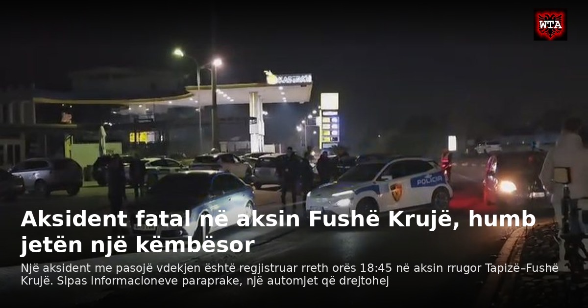 Aksident fatal në aksin Fushë Krujë, humb jetën një këmbësor