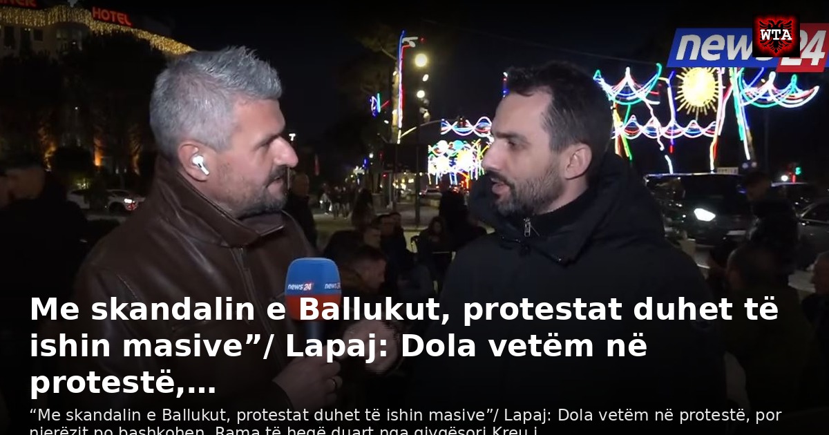 Me skandalin e Ballukut, protestat duhet të ishin masive”/ Lapaj: Dola vetëm në protestë,…
