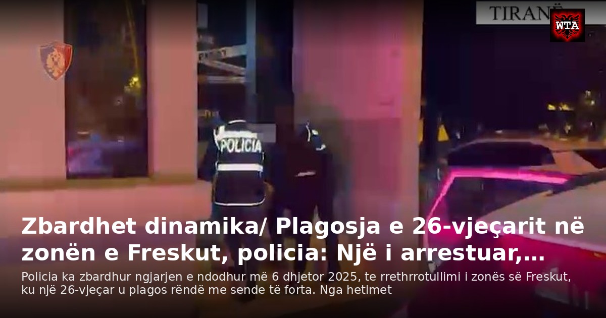 Zbardhet dinamika/ Plagosja e 26-vjeçarit në zonën e Freskut, policia: Një i arrestuar,…