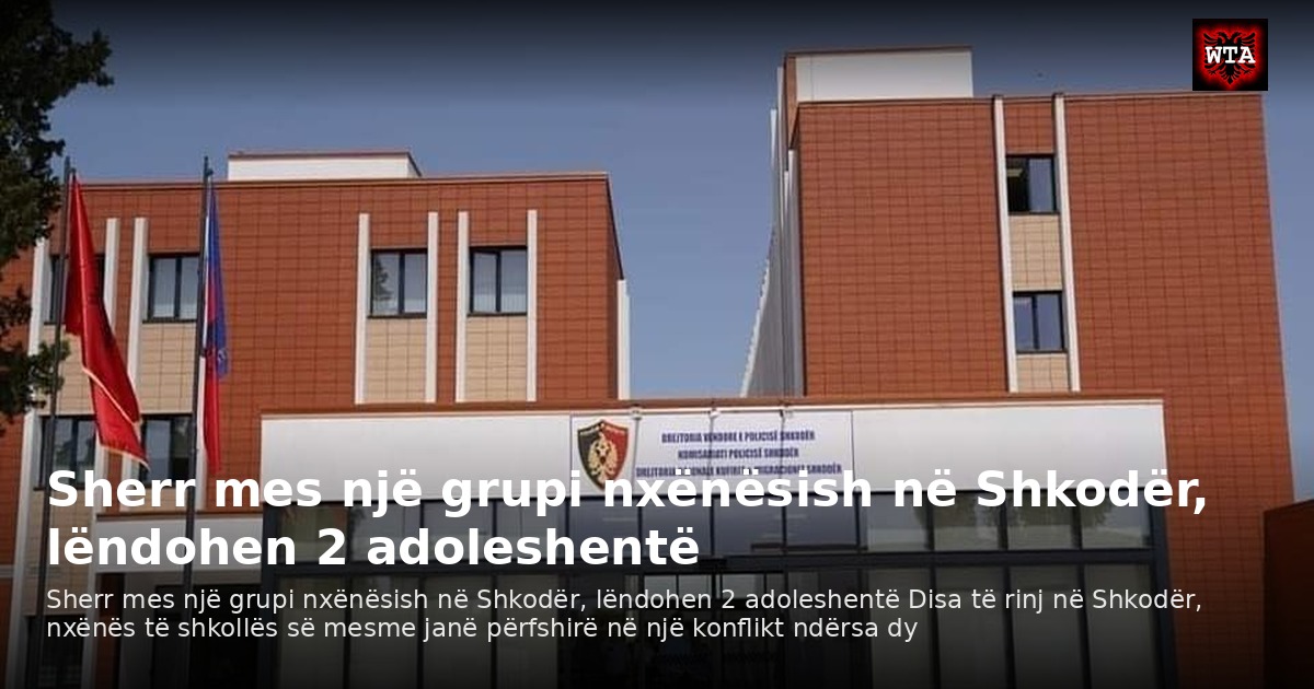 Sherr mes një grupi nxënësish në Shkodër, lëndohen 2 adoleshentë