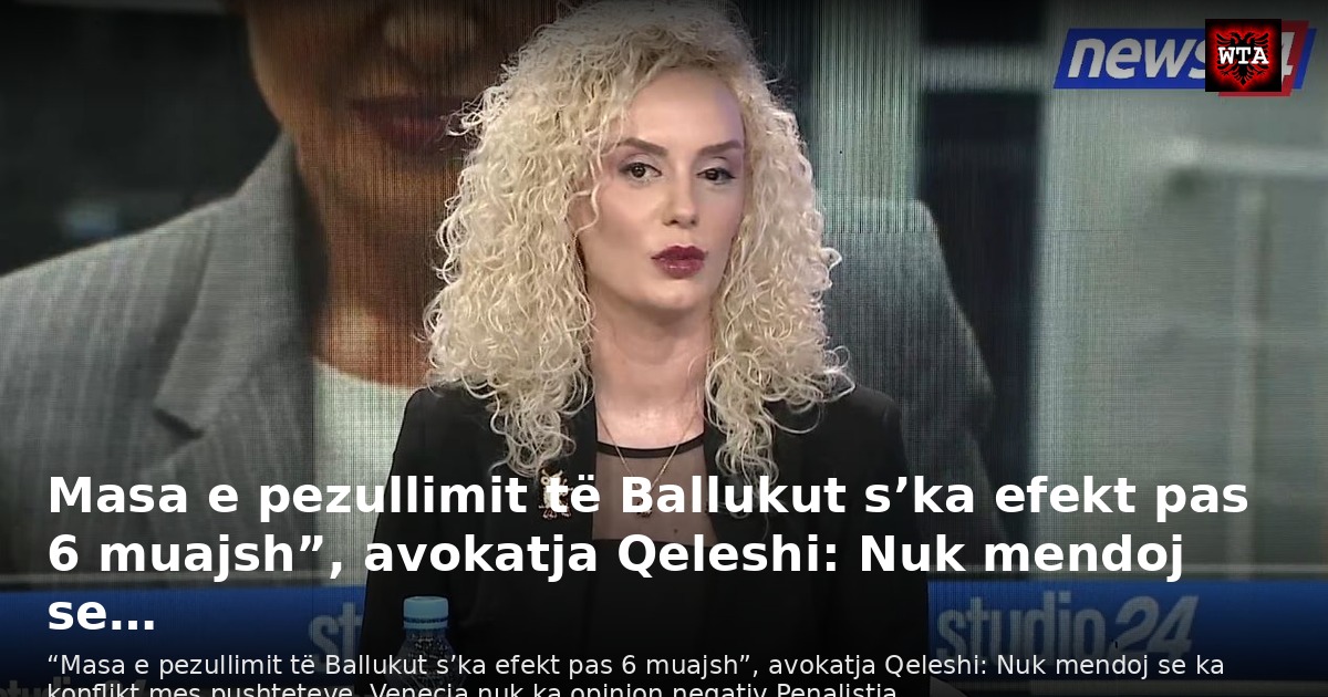 Masa e pezullimit të Ballukut s’ka efekt pas 6 muajsh”, avokatja Qeleshi: Nuk mendoj se…