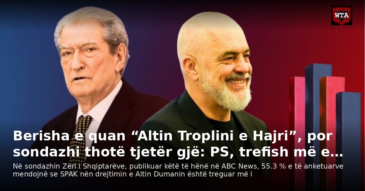 Berisha e quan “Altin Troplini e Hajri”, por sondazhi thotë tjetër gjë: PS, trefish më e…
