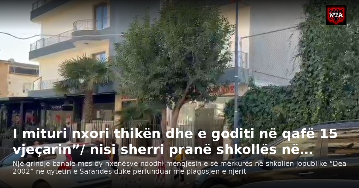 I mituri nxori thikën dhe e goditi në qafë 15 vjeçarin”/ nisi sherri pranë shkollës në…