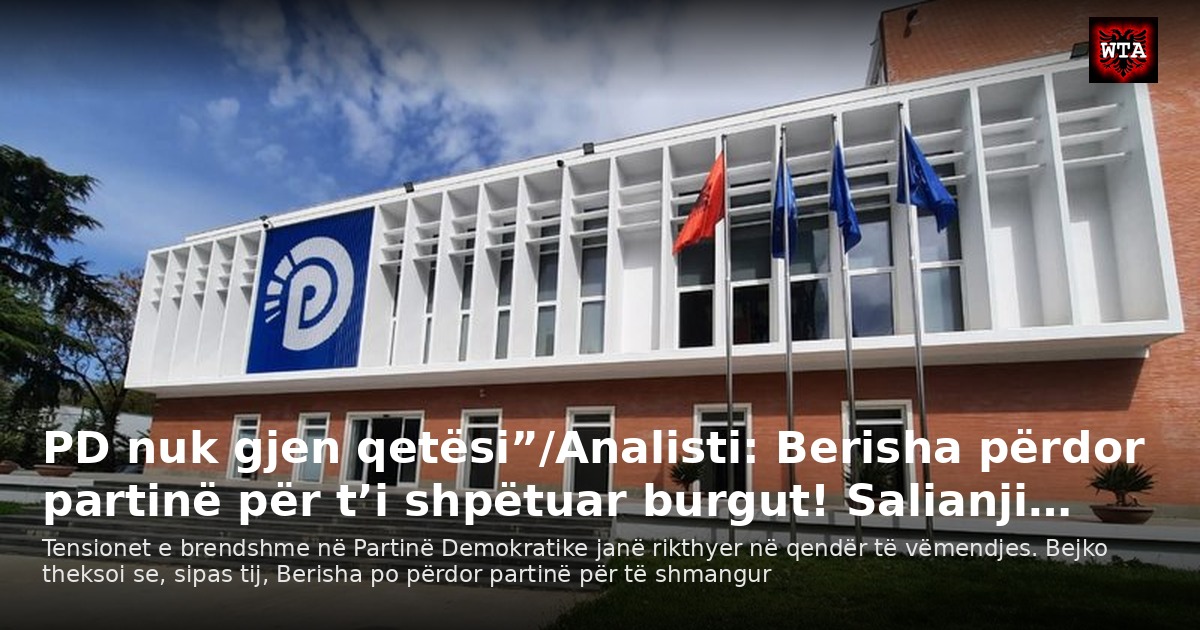 PD nuk gjen qetësi”/Analisti: Berisha përdor partinë për t’i shpëtuar burgut! Salianji…