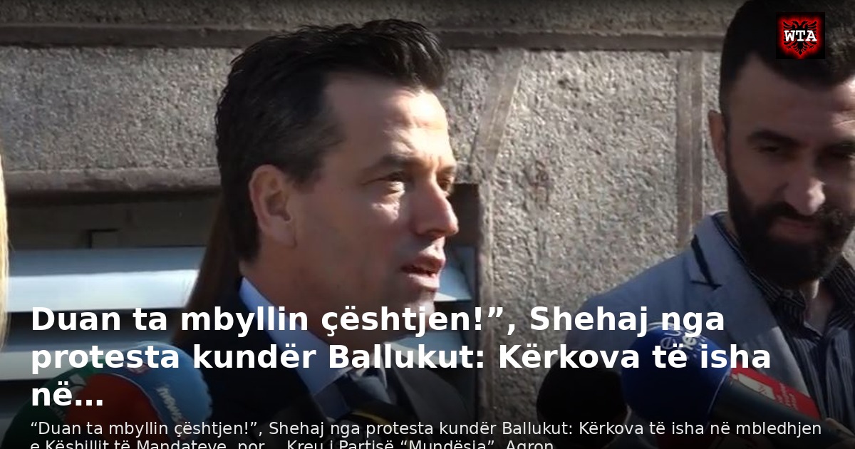 Duan ta mbyllin çështjen!”, Shehaj nga protesta kundër Ballukut: Kërkova të isha në…