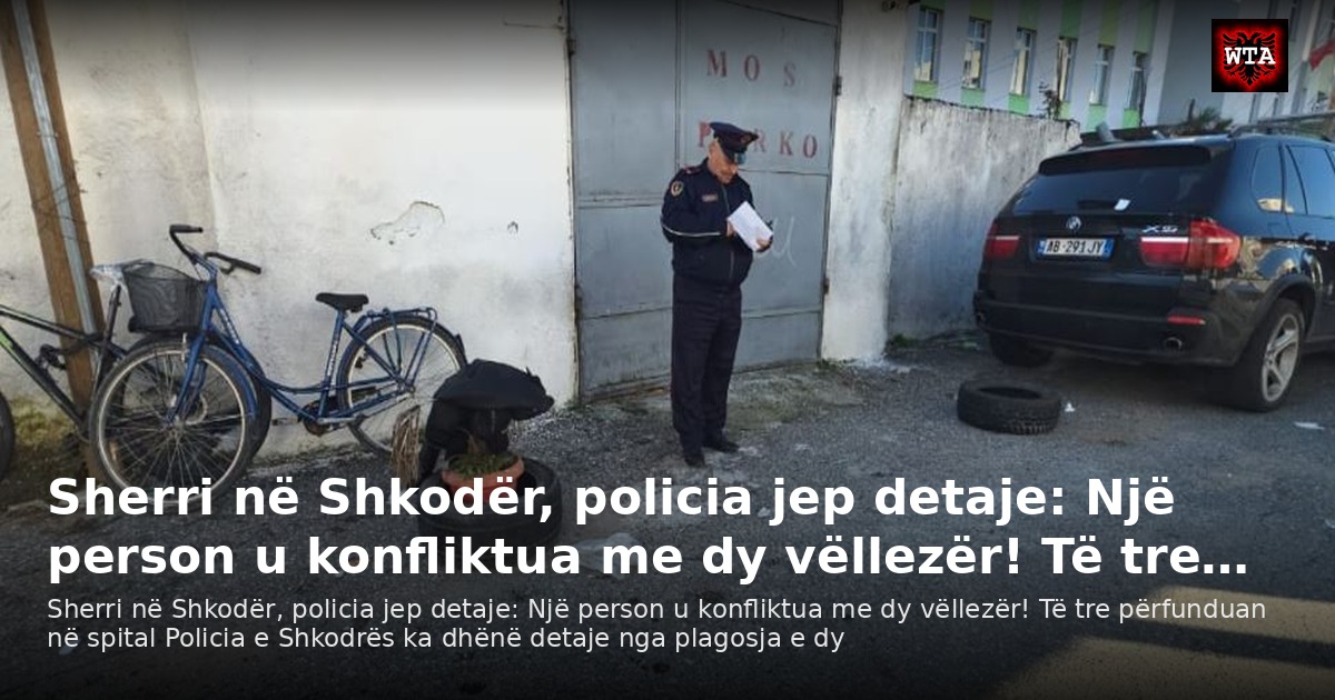 Sherri në Shkodër, policia jep detaje: Një person u konfliktua me dy vëllezër! Të tre…
