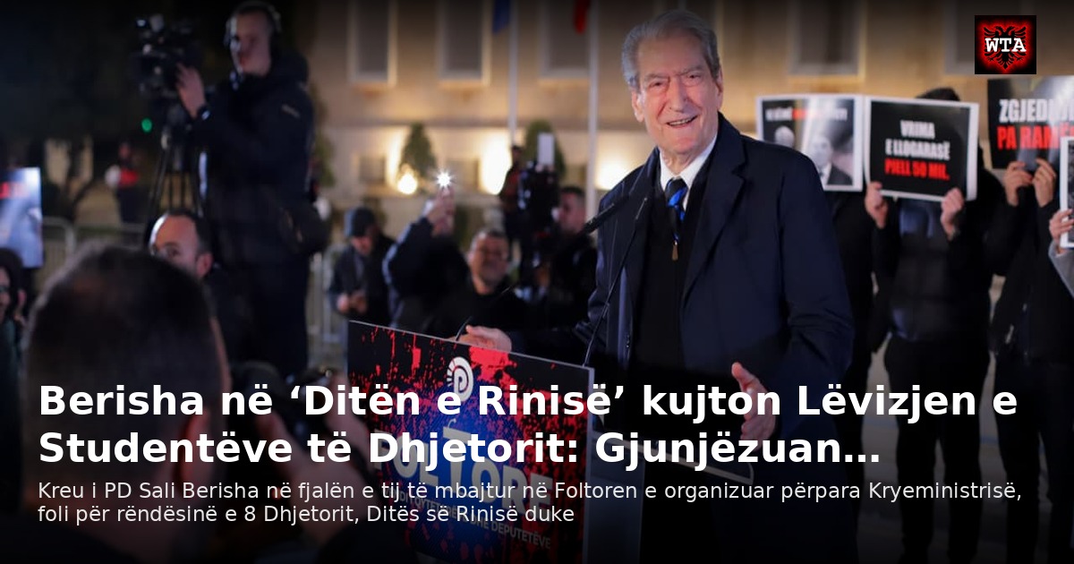 Berisha në ‘Ditën e Rinisë’ kujton Lëvizjen e Studentëve të Dhjetorit: Gjunjëzuan…