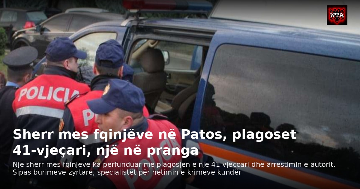 Sherr mes fqinjëve në Patos, plagoset 41-vjeçari, një në pranga