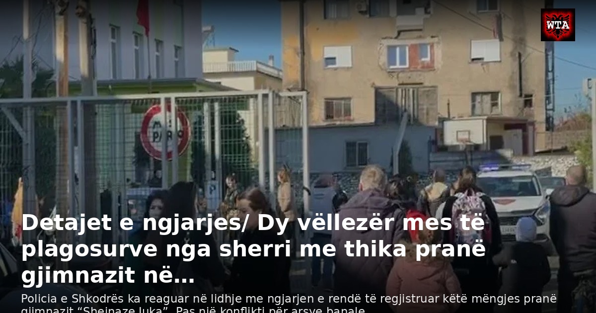 Detajet e ngjarjes/ Dy vëllezër mes të plagosurve nga sherri me thika pranë gjimnazit në…