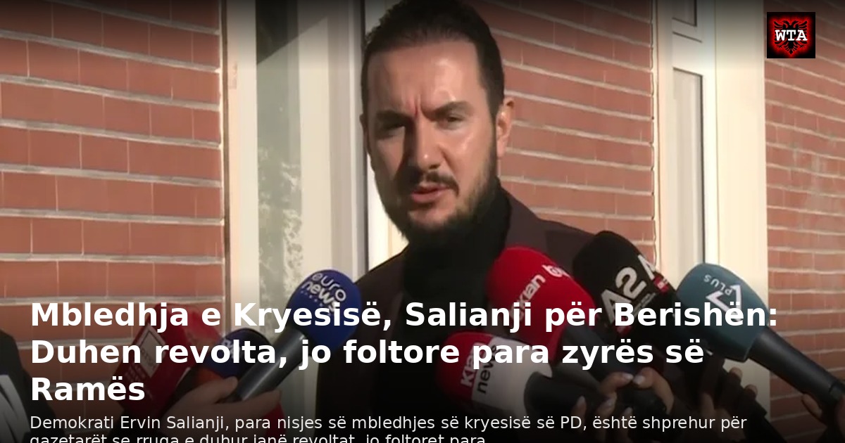 Mbledhja e Kryesisë, Salianji për Berishën: Duhen revolta, jo foltore para zyrës së Ramës
