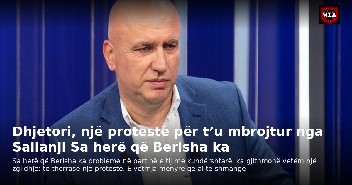 Dhjetori, një protestë për t’u mbrojtur nga Salianji Sa herë që Berisha ka
