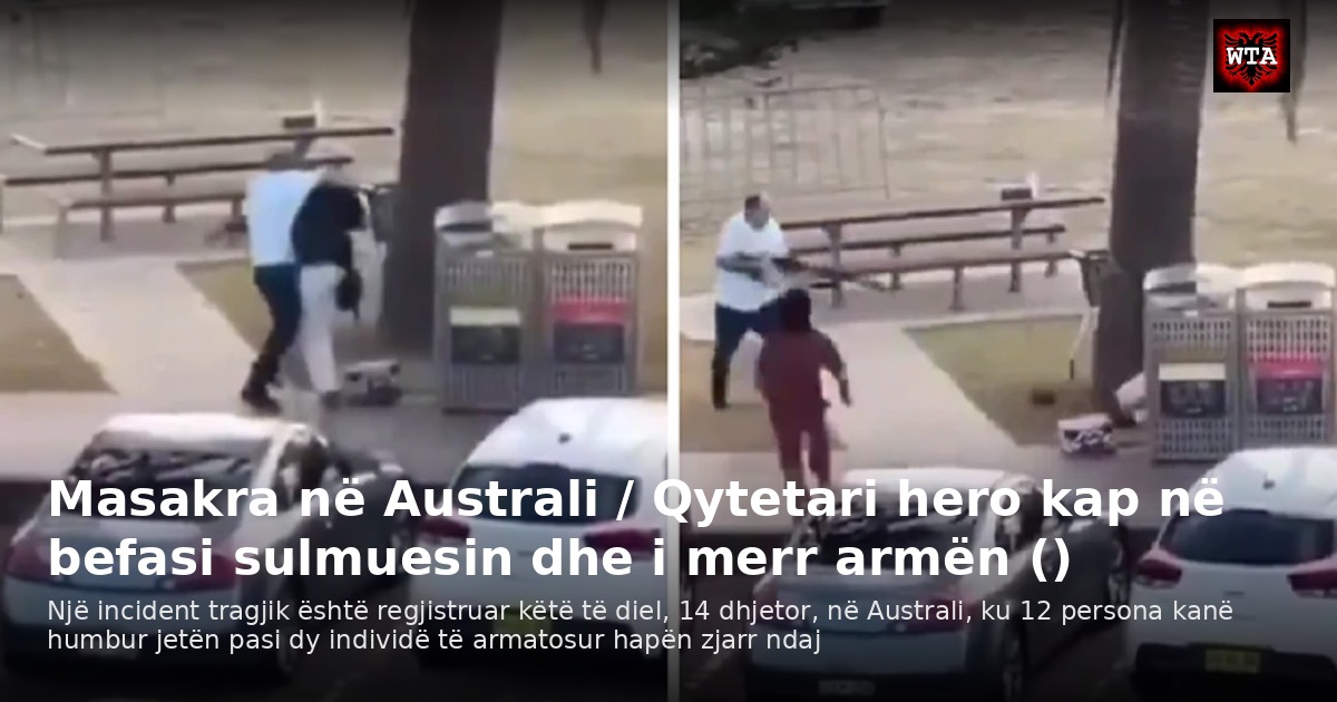 Masakra në Australi / Qytetari hero kap në befasi sulmuesin dhe i merr armën ()
