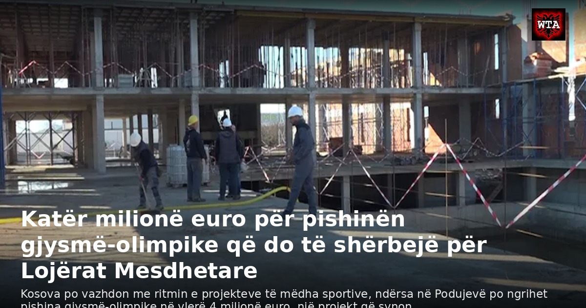 Katër milionë euro për pishinën gjysmë-olimpike që do të shërbejë për Lojërat Mesdhetare