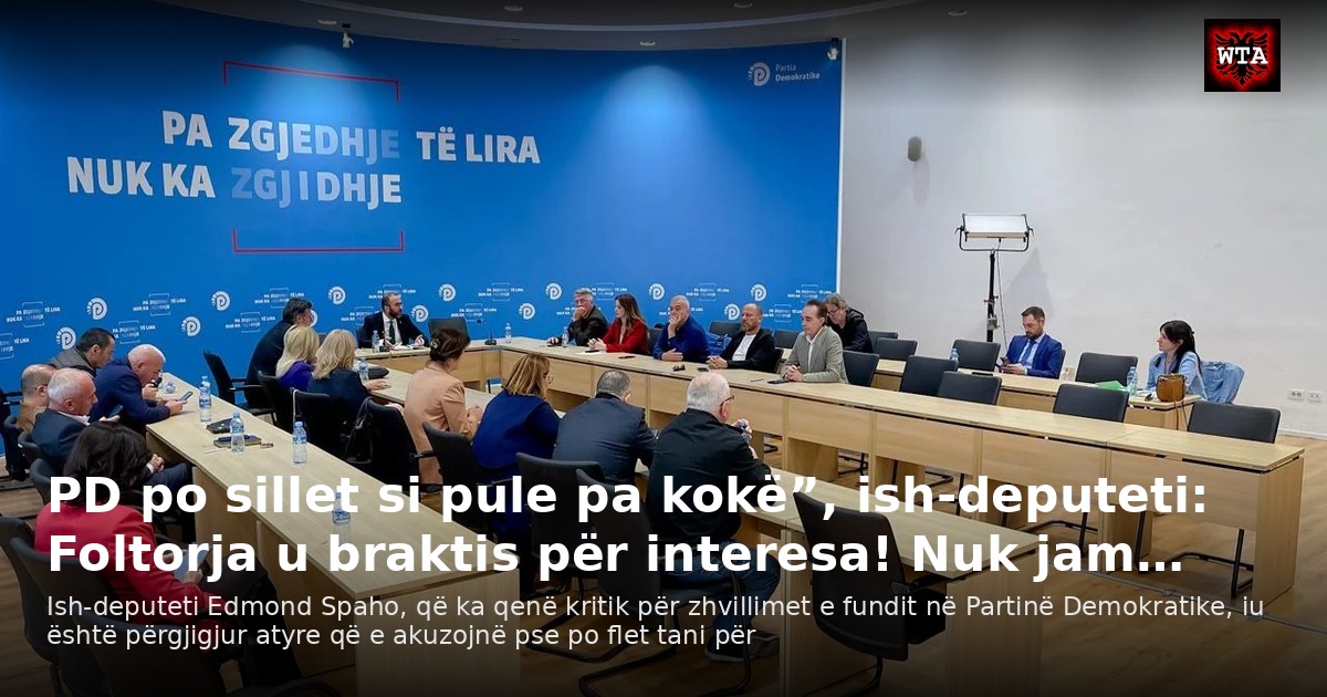 PD po sillet si pule pa kokë”, ish-deputeti: Foltorja u braktis për interesa! Nuk jam…