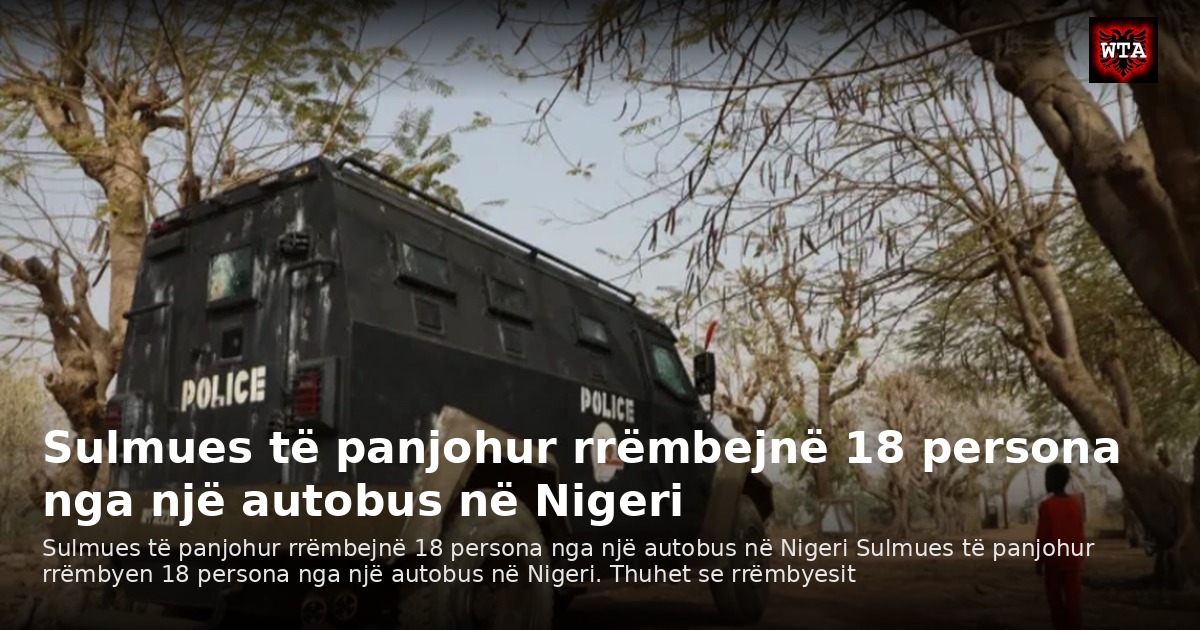 Sulmues të panjohur rrëmbejnë 18 persona nga një autobus në Nigeri