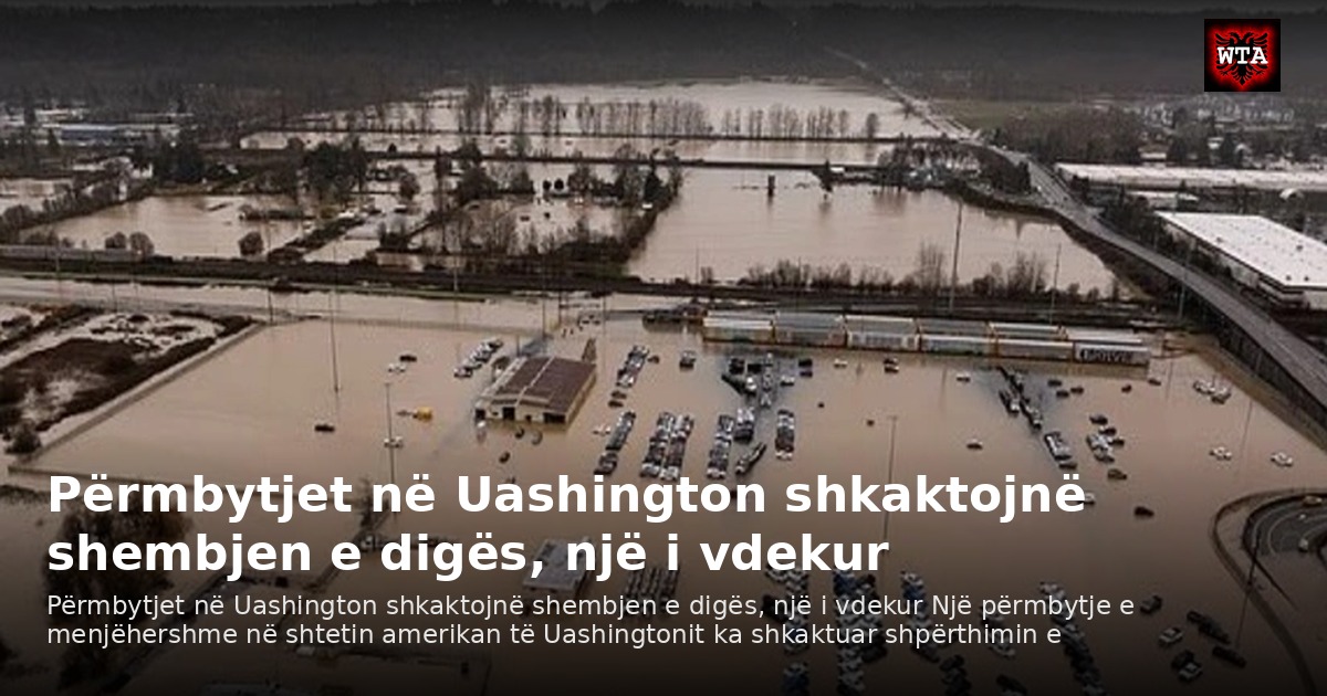 Përmbytjet në Uashington shkaktojnë shembjen e digës, një i vdekur