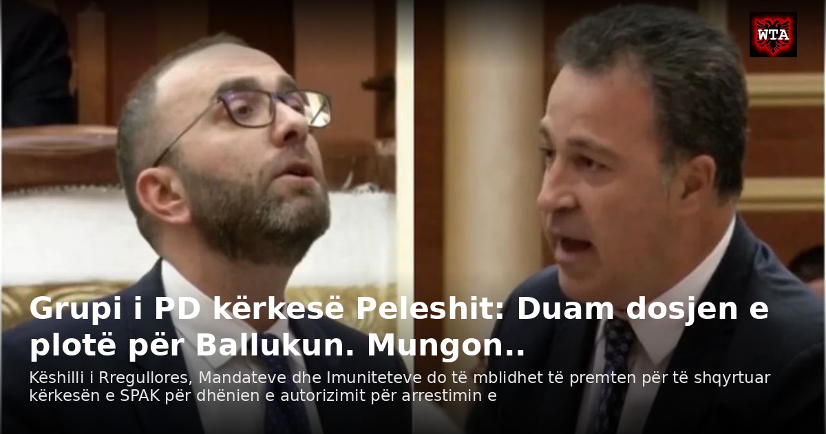 Grupi i PD kërkesë Peleshit: Duam dosjen e plotë për Ballukun. Mungon..