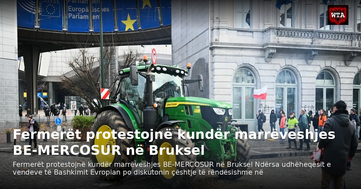 Fermerët protestojnë kundër marrëveshjes BE-MERCOSUR në Bruksel