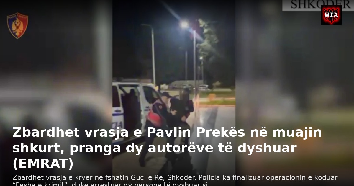 Zbardhet vrasja e Pavlin Prekës në muajin shkurt, pranga dy autorëve të dyshuar (EMRAT)