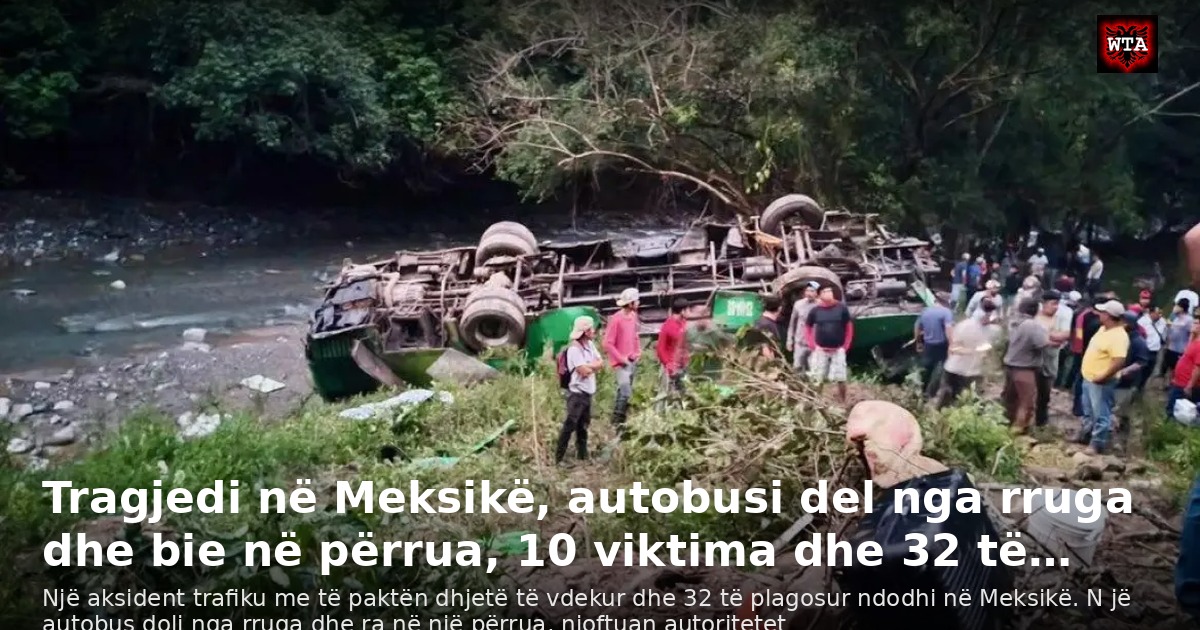 Tragjedi në Meksikë, autobusi del nga rruga dhe bie në përrua, 10 viktima dhe 32 të…