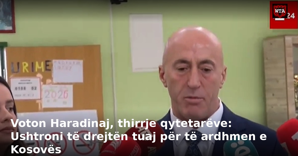 Voton Haradinaj, thirrje qytetarëve: Ushtroni të drejtën tuaj për të ardhmen e Kosovës