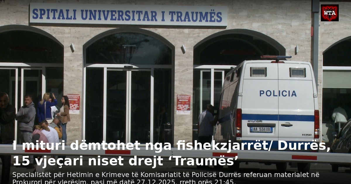 I mituri dëmtohet nga fishekzjarrët/ Durrës, 15 vjeçari niset drejt ‘Traumës’
