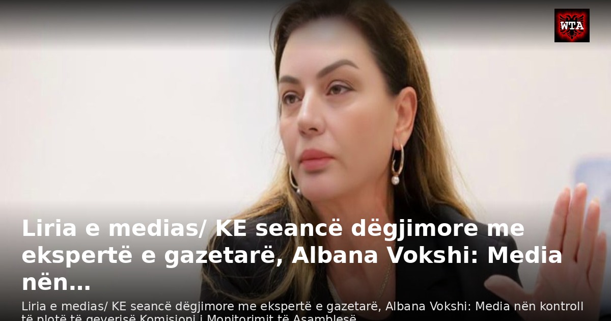 Liria e medias/ KE seancë dëgjimore me ekspertë e gazetarë, Albana Vokshi: Media nën…