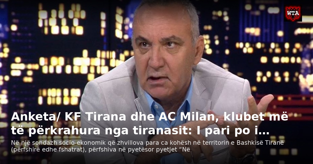 Anketa/ KF Tirana dhe AC Milan, klubet më të përkrahura nga tiranasit: I pari po i…