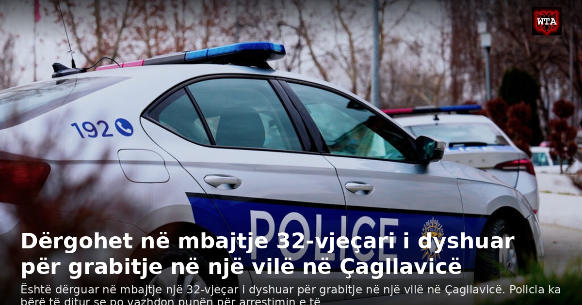 Dërgohet në mbajtje 32-vjeçari i dyshuar për grabitje në një vilë në Çagllavicë