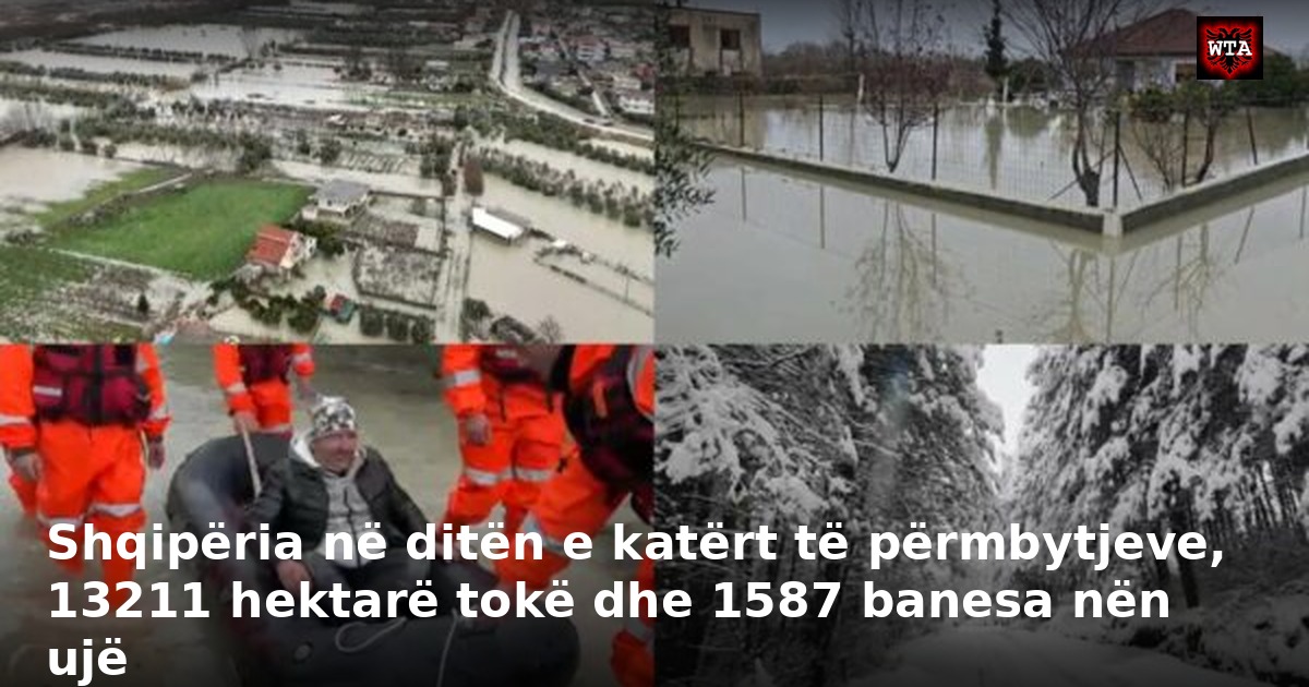 Shqipëria në ditën e katërt të përmbytjeve, 13211 hektarë tokë dhe 1587 banesa nën ujë