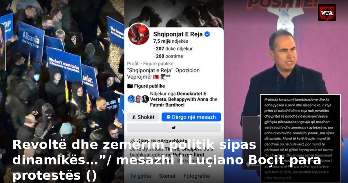 Revoltë dhe zemërim politik sipas dinamikës…”/ mesazhi i Luçiano Boçit para protestës ()