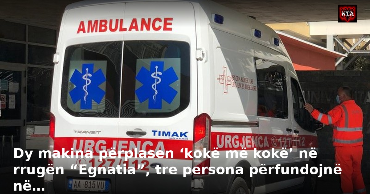 Dy makina përplasen ‘kokë më kokë’ në rrugën “Egnatia”, tre persona përfundojnë në…