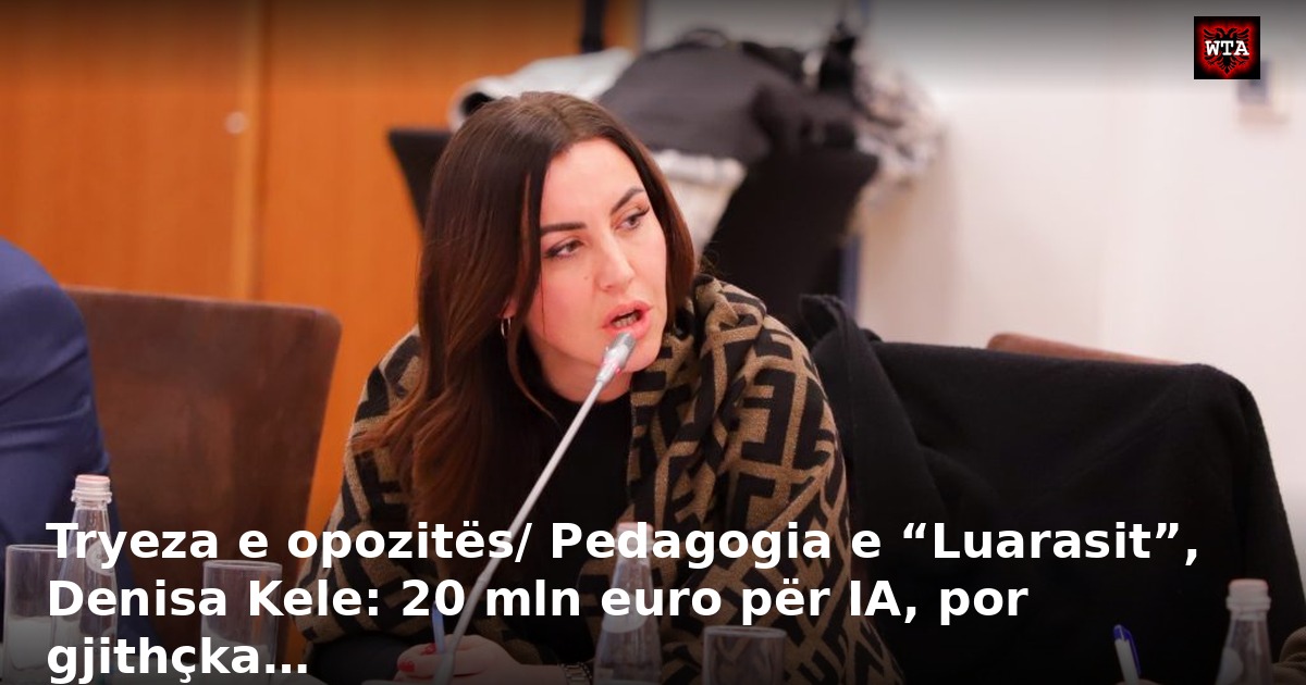 Tryeza e opozitës/ Pedagogia e “Luarasit”, Denisa Kele: 20 mln euro për IA, por gjithçka…
