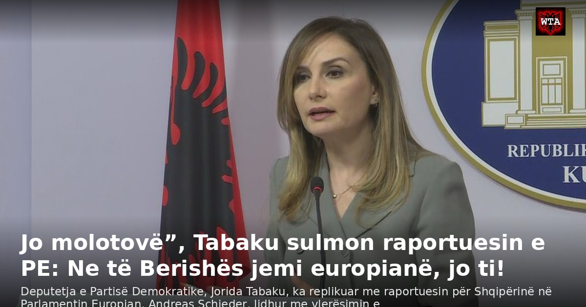 Jo molotovë”, Tabaku sulmon raportuesin e PE: Ne të Berishës jemi europianë, jo ti!