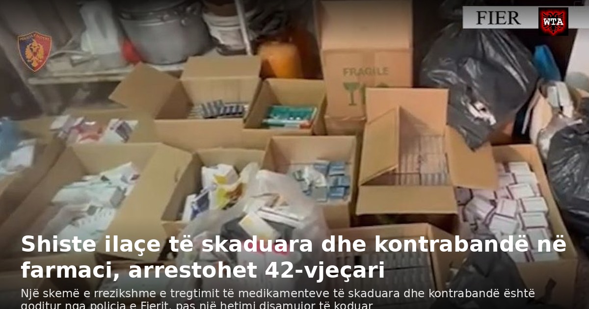Shiste ilaçe të skaduara dhe kontrabandë në farmaci, arrestohet 42-vjeçari